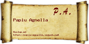 Papiu Agnella névjegykártya